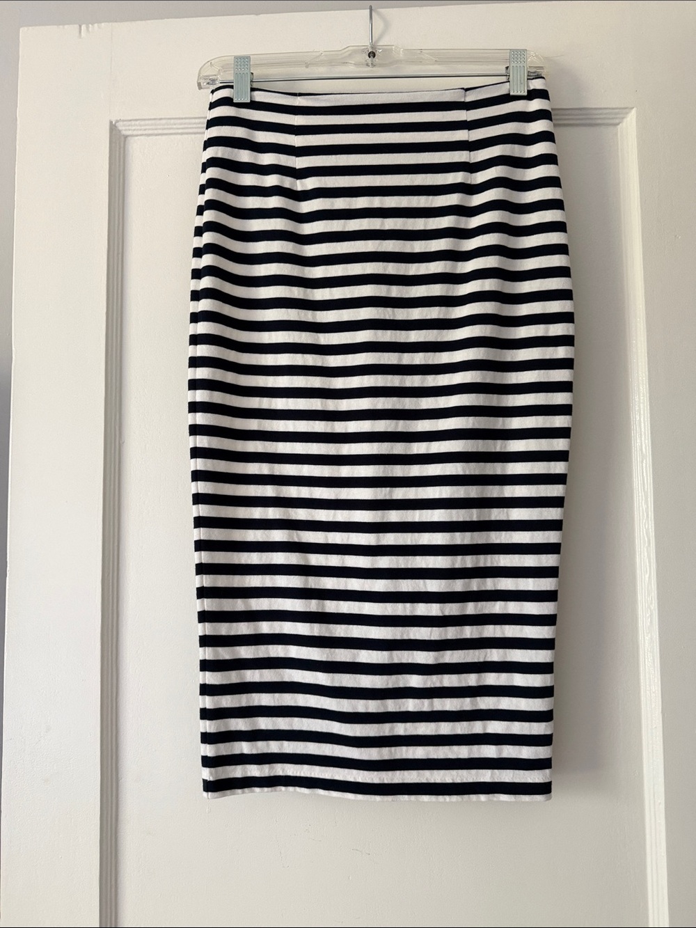 J. Crew Jersey Knit Striped Pencil Skirt